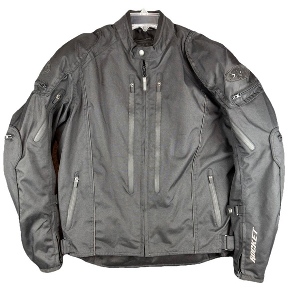 Joe Rocket Men's Black Motorcycle Racing Jacket w/ Armor Size M